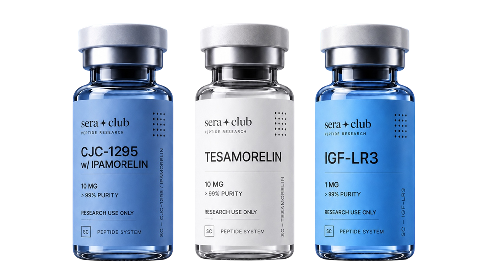 CJC-1295, Tesamorelin, and IGF-LR3 vials